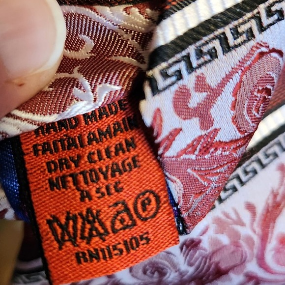 Sparks by John Sparks red tie polyester great mixed patterns in stripes work - Picture 6 of 9